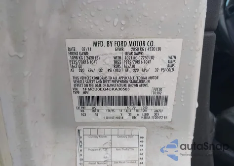 2012 Ford Escape Limited из США, поврежденный, VIN 1FMCU0EG4CKA30503